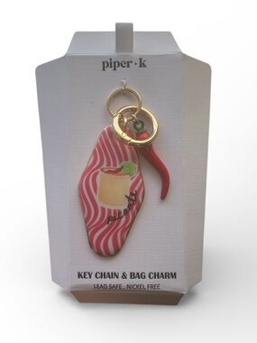 Piper K “Picante” Motel Key Chain and Bag Charm Margarita Pepper